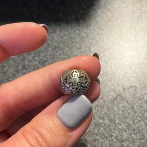 Brighton Silver Cross Cutout Bead Charm Faith